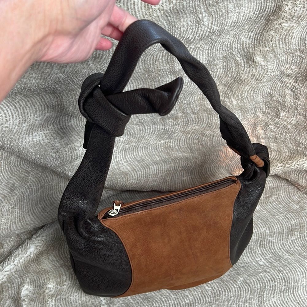 JOHN COLE COLLECTIONS Leather Shoulder Bag Brown NWOT